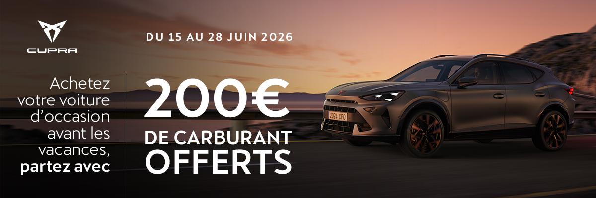Offres carburant Cupra JPO juin 2026